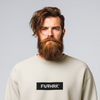 Organic Cotton Sweatshirt – Futhark Logo (Beige) | Minimalist Viking Style